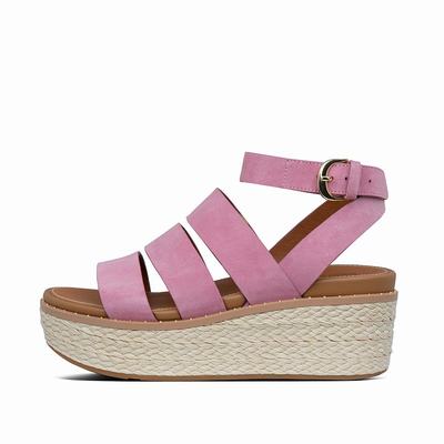 Fitflop Women's ELOISE Espadrille Wedge Sandals - Pink, CS2104396